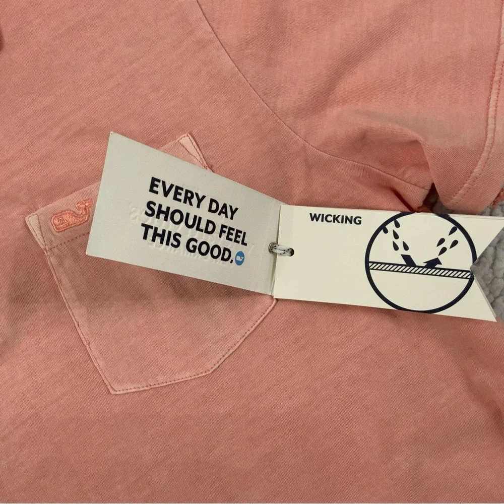 Vineyard Vines Performance Polo Shirt Boy’s L Pink Polo 100% Cotton Pocket New